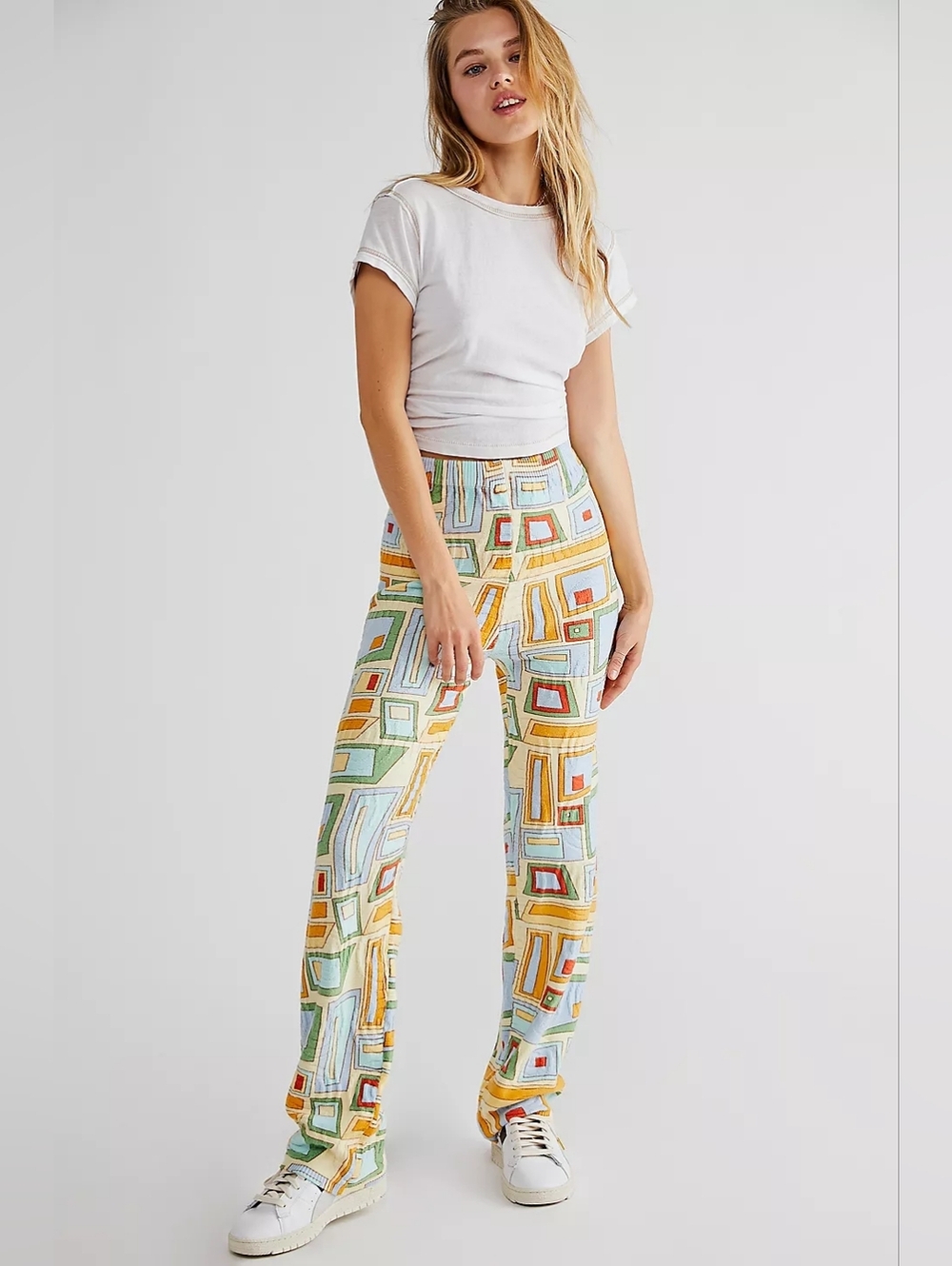 NWT House of Sunny Pepperland Puzzle Print Pants Size 6 Small